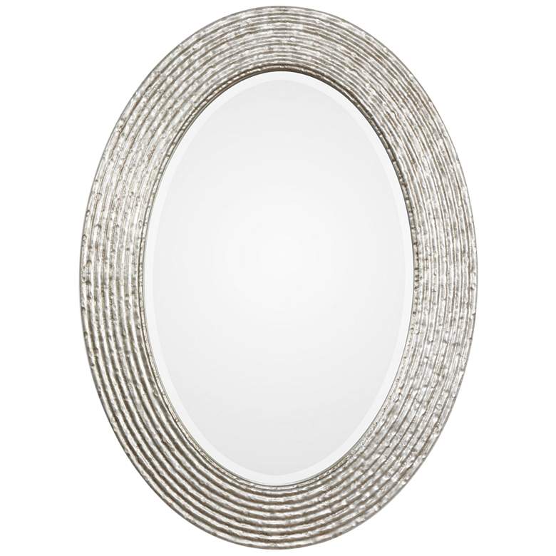 Uttermost Conder Pale Champagne Gold 25 inch x 34 inch Oval Wall Mirror