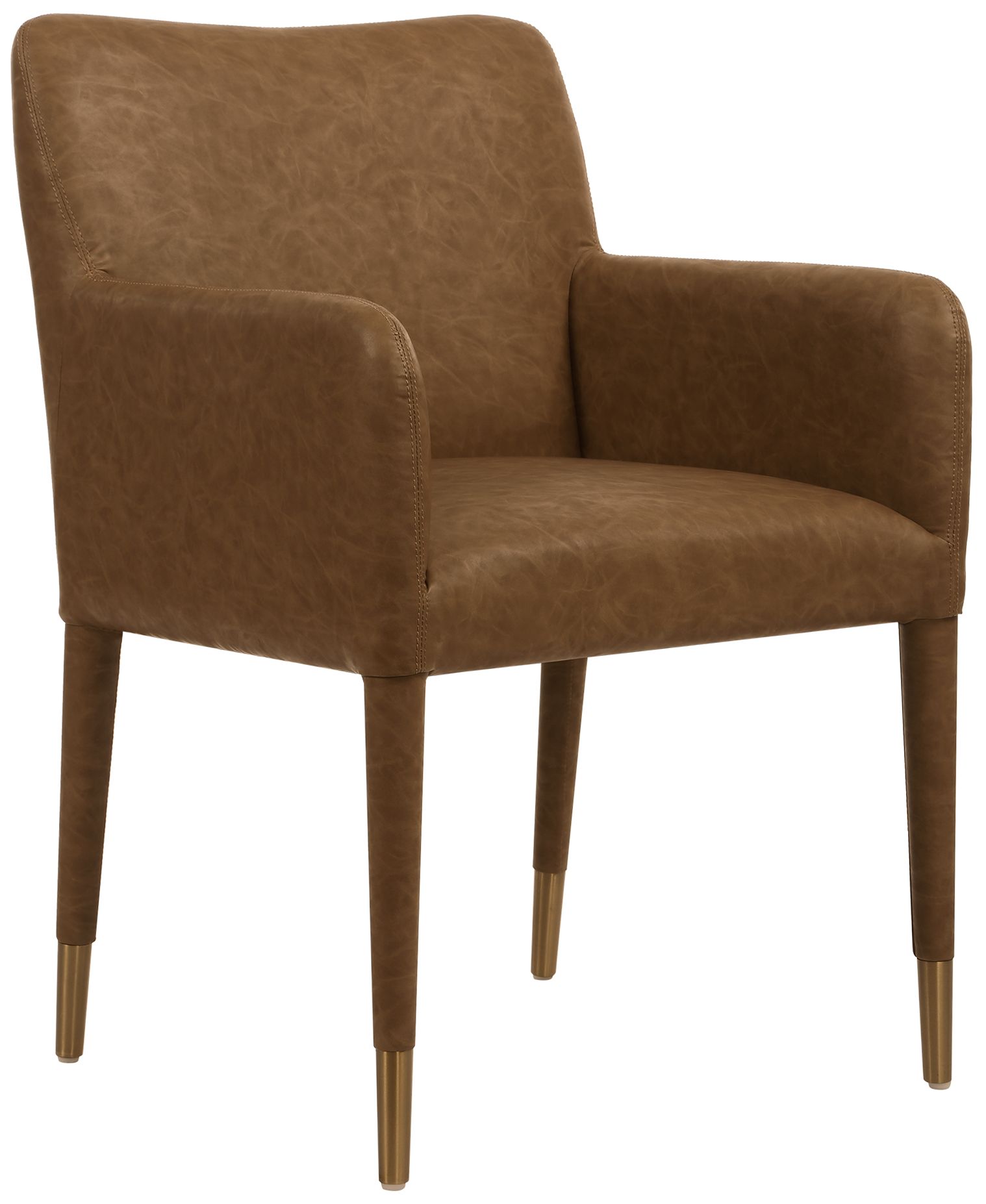 Thumbnail4 of Uttermost Conifer Camel Brown Fabric Dining Armchair more views