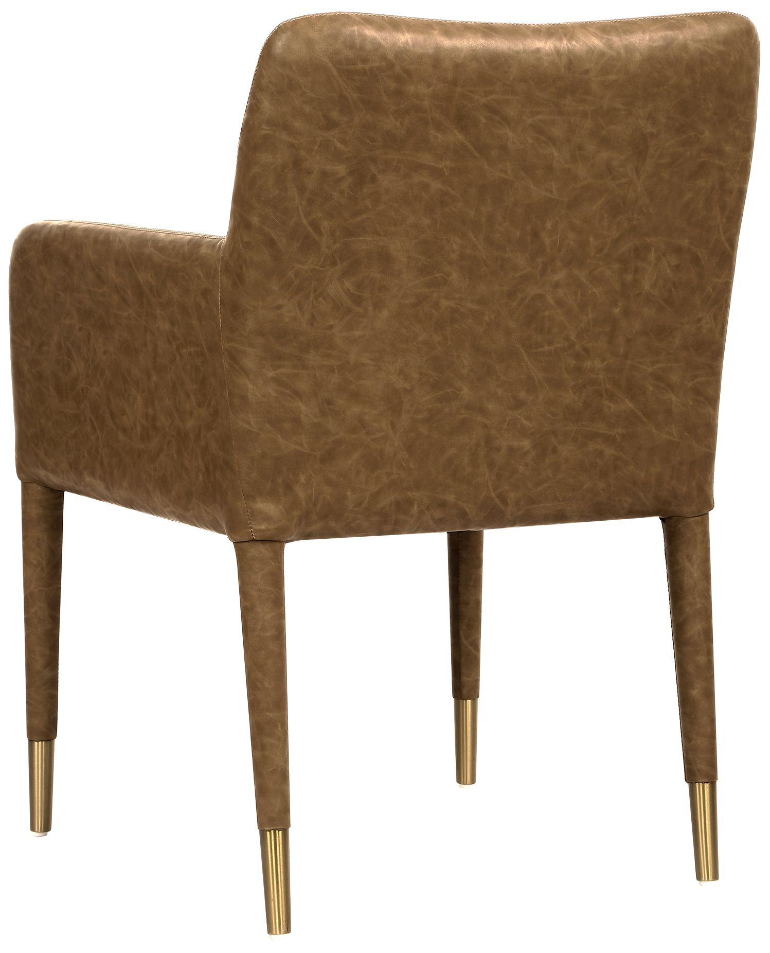 Uttermost Conifer Camel Brown Fabric Dining Armchair