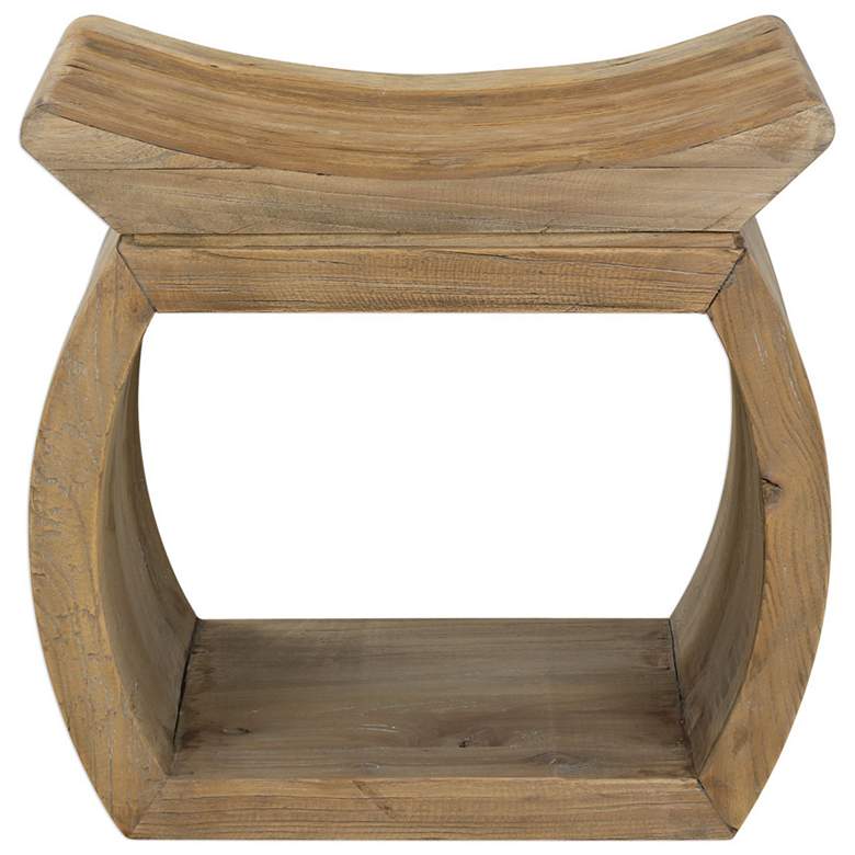 Image 1 Uttermost Connor Elm Wood Accent Stool