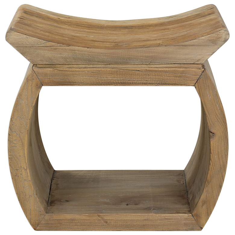 Image 2 Uttermost Connor Elm Wood Accent Stool