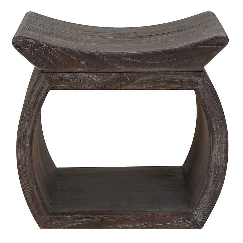 Image 2 Uttermost Conor Walnut Elm Wood Accent Stool