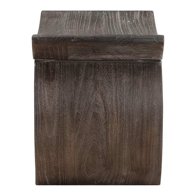 Image 5 Uttermost Conor Walnut Elm Wood Accent Stool more views