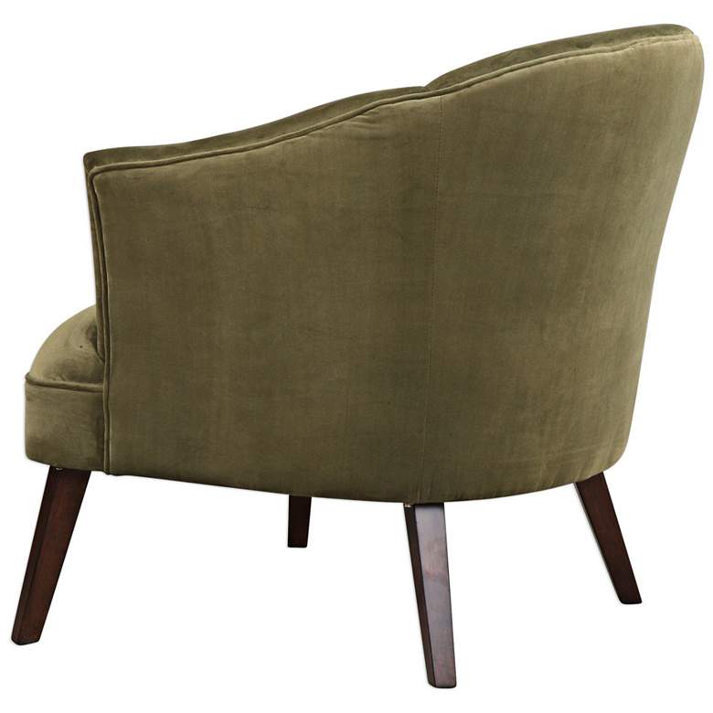 Image 3 Uttermost Conroy Soft Olive Velvet Fabric Accent Chair more views