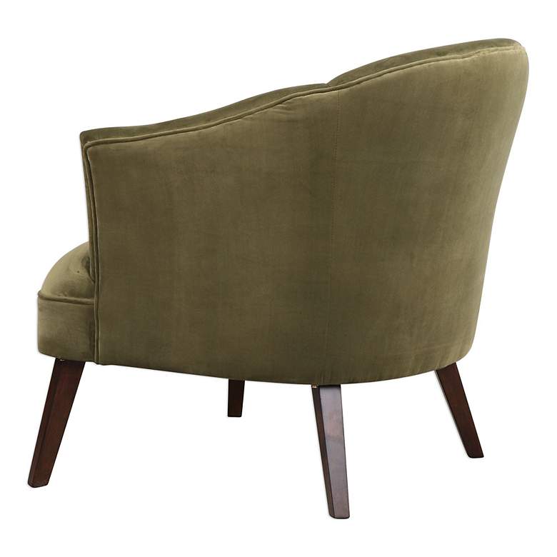 Image 6 Uttermost Conroy Soft Olive Velvet Fabric Accent Chair more views
