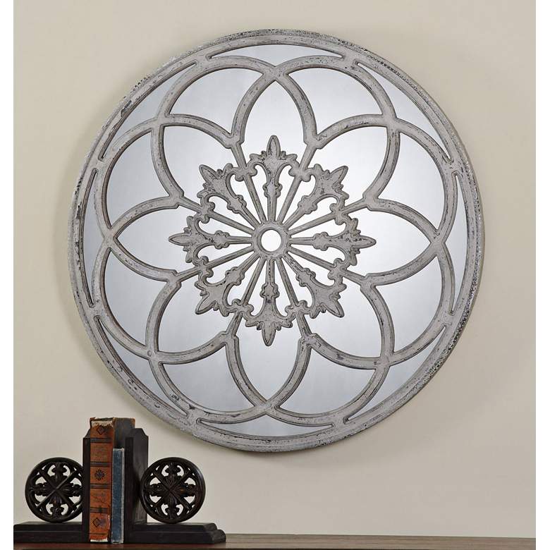 Image 1 Uttermost Conselyea 39 3/4 inch Round Mirror Wall Art
