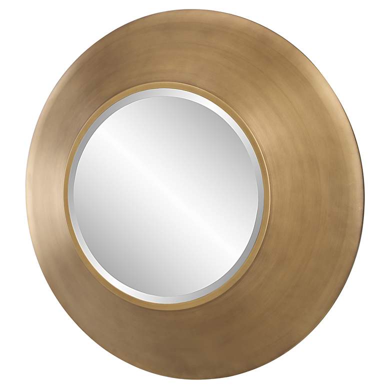 Image 3 Uttermost Contessa Antique Gold 29 1/2" Round Wall Mirror more views