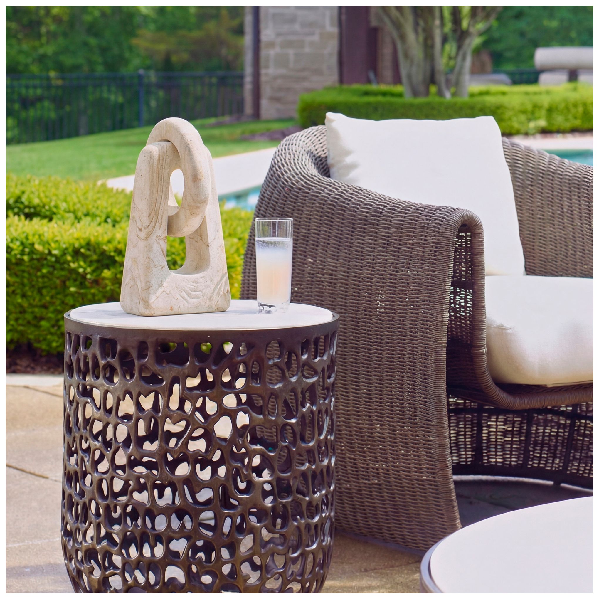 Image 2 Uttermost Continuum Stone 7" W x 12.6" H Indoor-Outdoor Sculpture more views