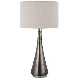 Image2 of Uttermost Contour Blue Green Metallic Glass Table Lamp