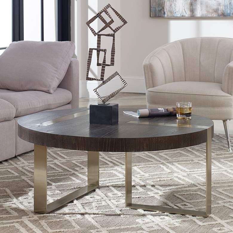 Image 1 Uttermost Converge 42" Wide Natural Wood Grain Coffee Table