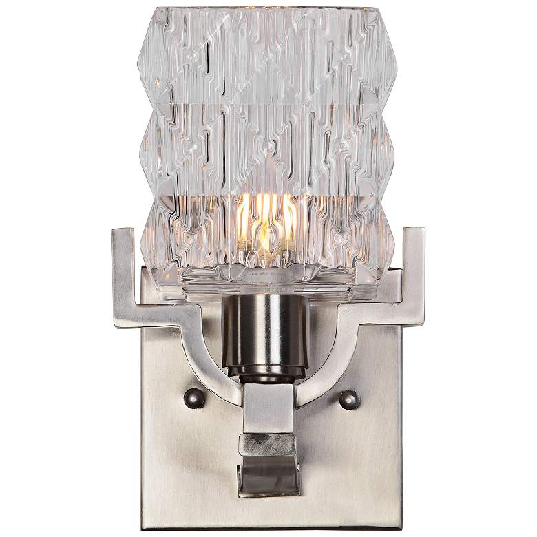 Image 1 Uttermost Copeman 9 inch High Brushed Nickel Wall Sconce