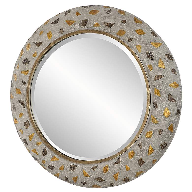 Image 4 Uttermost Copper Terrazzo 35" Round Mirror more views