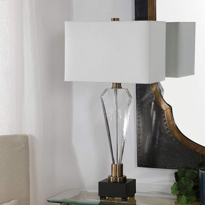 Image 1 Uttermost Cora Geometric Crystal Table Lamp