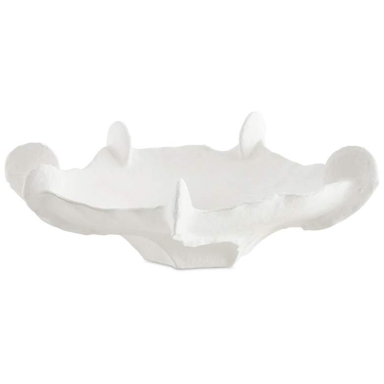 Image 1 Uttermost Coral Mirage Matte White Earthenware Indoor-Outdoor Bowl