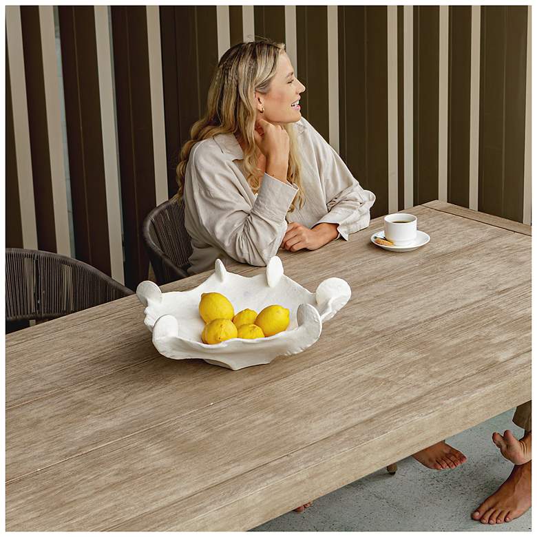 Image 5 Uttermost Coral Mirage Matte White Earthenware Indoor-Outdoor Bowl more views