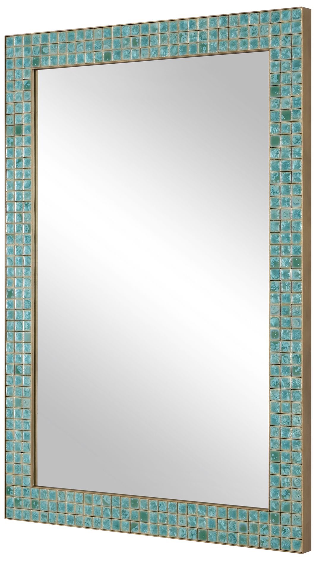 Image 3 Uttermost Coralie 24 1/2" x 34 3/4" Teal Mirror more views