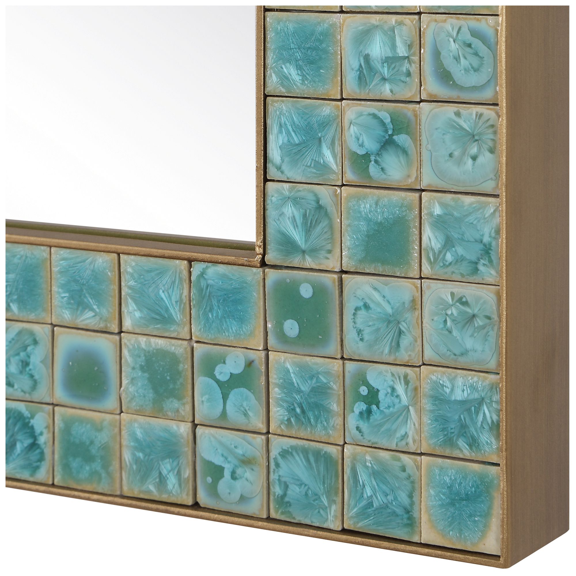Image 4 Uttermost Coralie 24 1/2" x 34 3/4" Teal Mirror more views