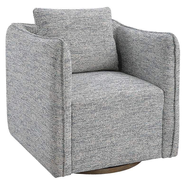 Image 4 Uttermost Corben Blue Swivel Chair more views