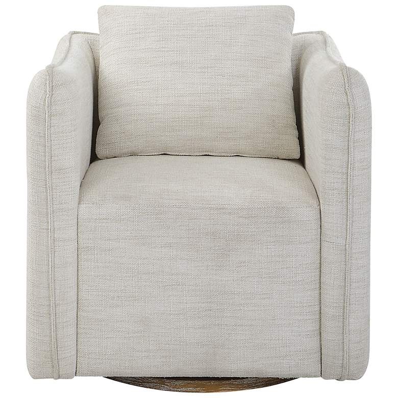 Image 2 Uttermost Corben Off-White Fabric Swivel Chair