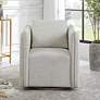 3_Uttermost Corben Off-White Fabric Swivel Chair more views