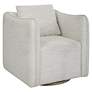 4_Uttermost Corben Off-White Fabric Swivel Chair more views