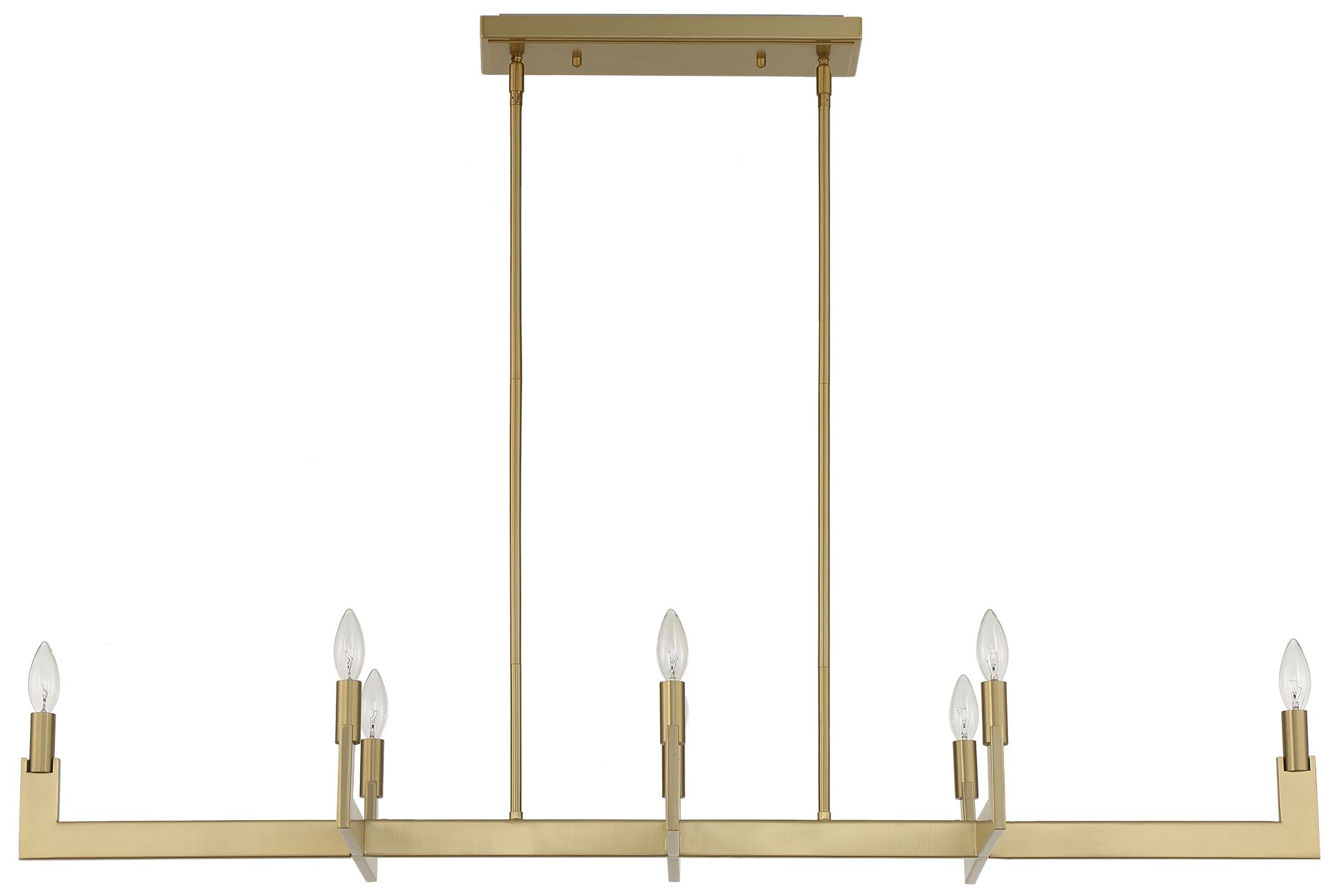 Image 5 Uttermost Cordoba 51 1/2" Wide Brass 8-Light Linear Chandelier more views