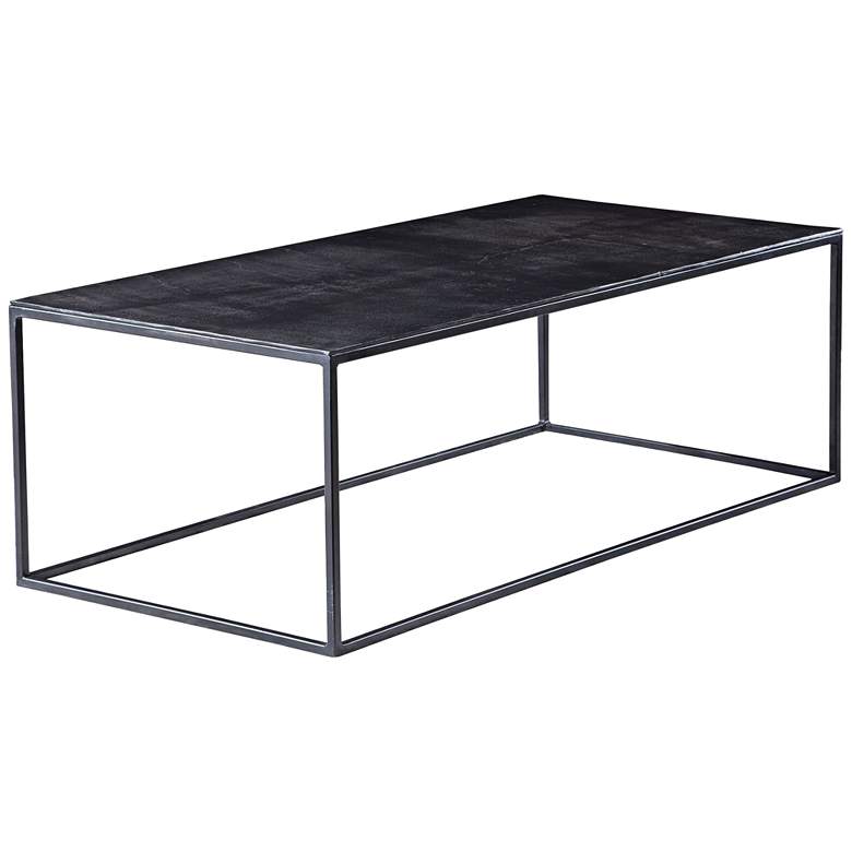 Uttermost Coreene 48 inch Wide Aged Black Iron Coffee Table
