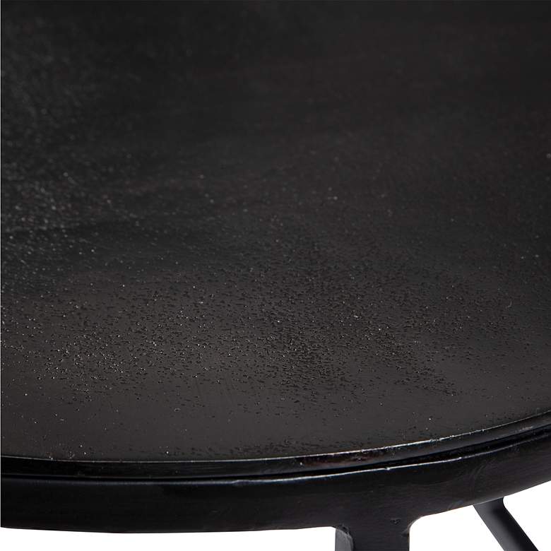 Image 4 Uttermost Coreene 48" Wide Oval Aged Black Iron Coffee Table more views