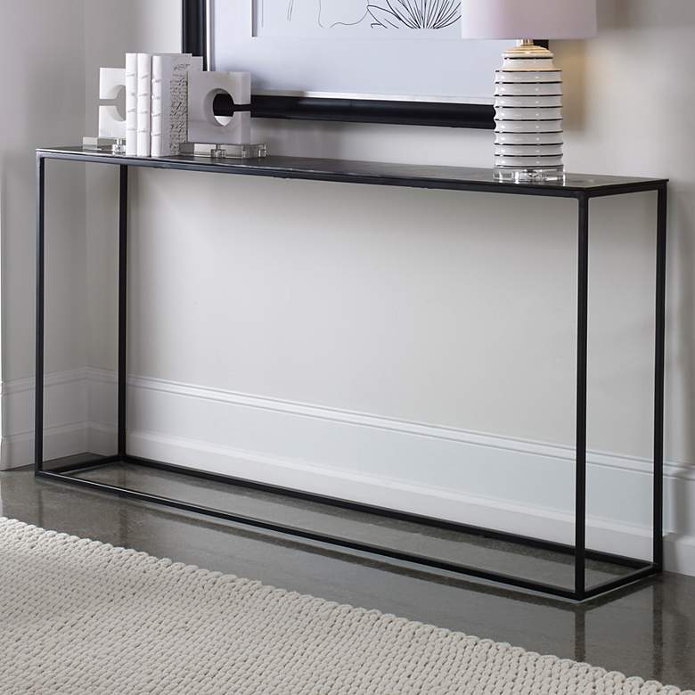 Image 1 Uttermost Coreene 64" Wide Bronze and Black Console Table