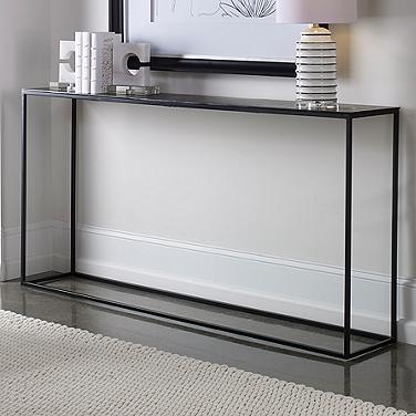 Uttermost Coreene 64" Wide Bronze and Black Console Table