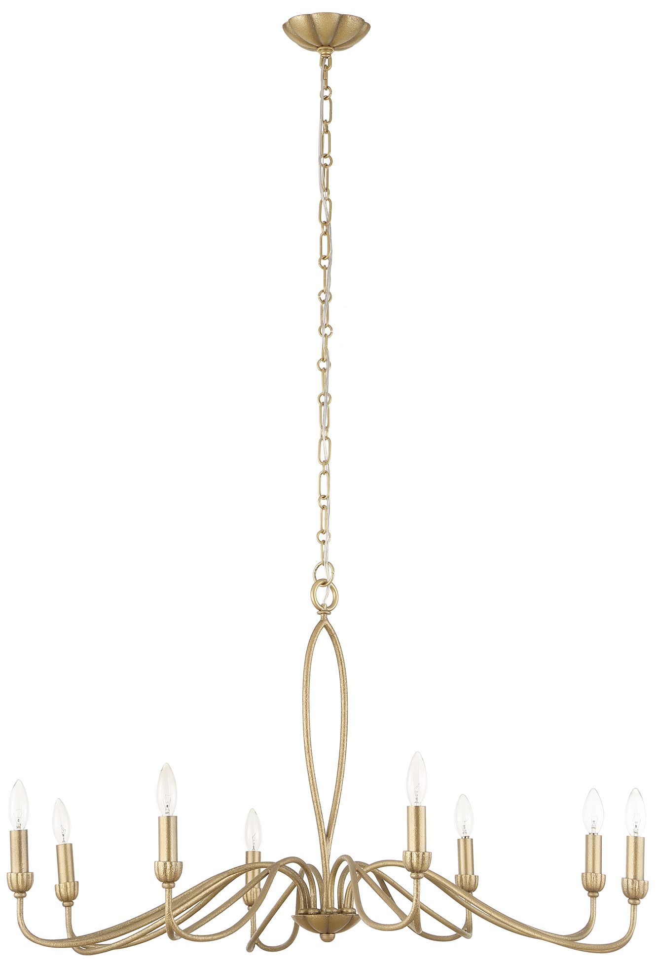 Image 3 Uttermost Corella 40" Wide Gold 8-Light Chandelier more views