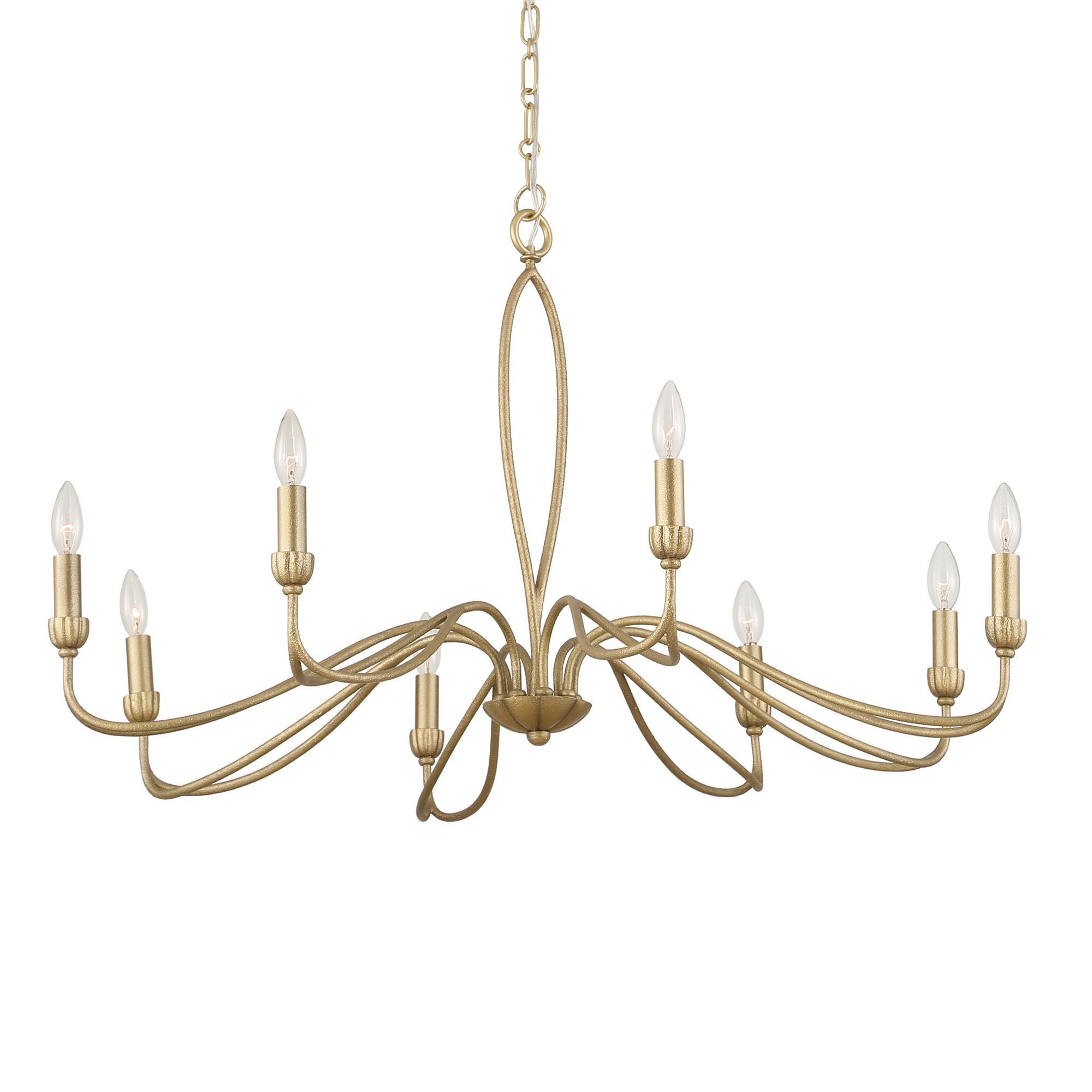 Uttermost Corella 40" Wide Gold 8-Light Chandelier