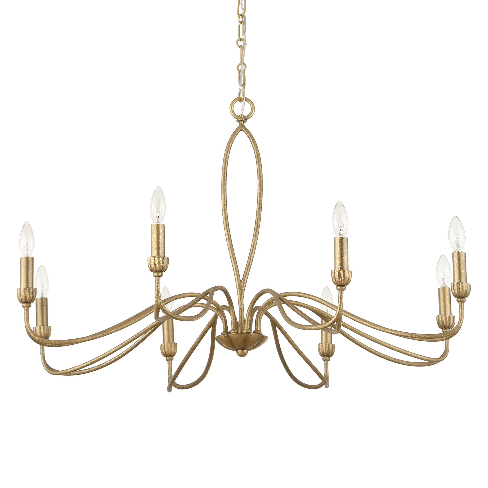 Uttermost Corella 40" Wide Gold 8-Light Chandelier