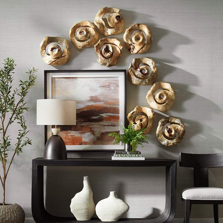 Image 2 Uttermost Corkscrew 13.7" 9-Piece Wood Wall Decor more views