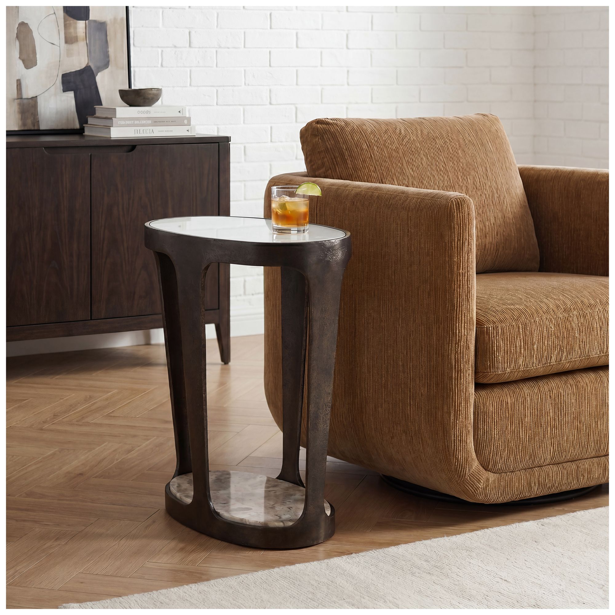 Image 2 Uttermost Coronado 20" W Dark Bronze Aluminum Accent Table more views