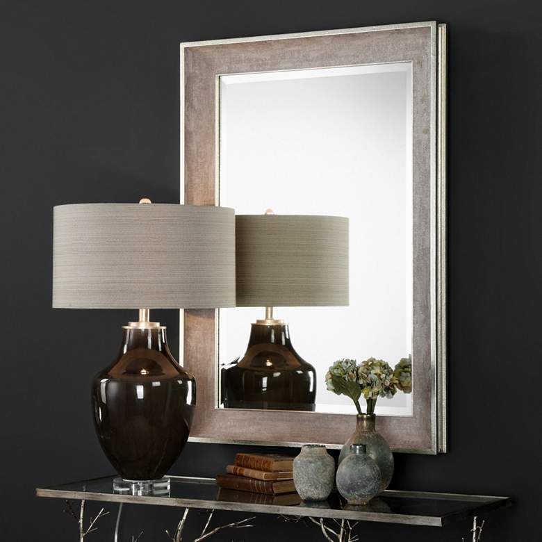 Image 1 Uttermost Corrado Gray 30 1/2" x 42 1/2" Wall Mirror