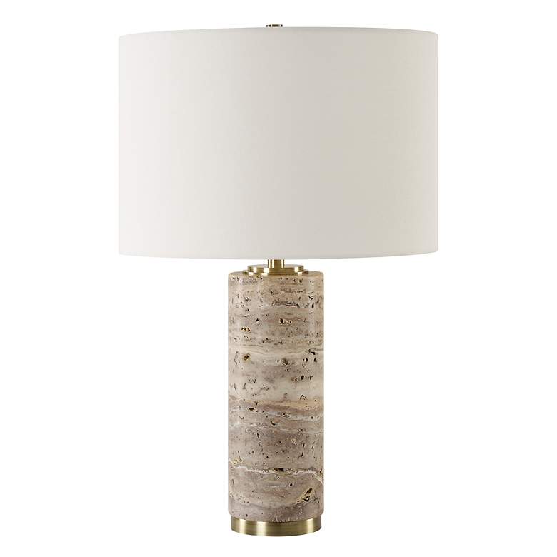 Image 5 Uttermost Cortado Honed Travertine Accent Table Lamp more views