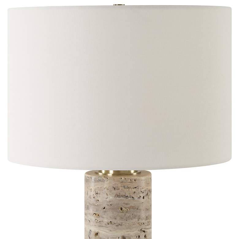 Image 6 Uttermost Cortado Honed Travertine Accent Table Lamp more views