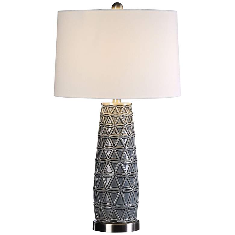 Image 2 Uttermost Cortinada 27 inch Stone Gray Glazed Ceramic Table Lamp