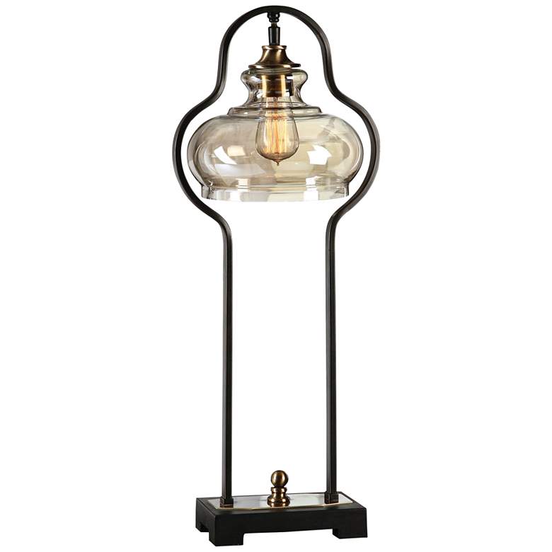 Image 2 Uttermost Cotulla 28 1/2" High Aged Black Iron Industrial Buffet Lamp