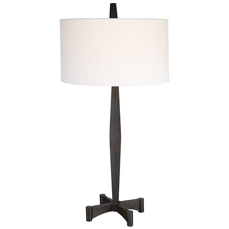 Image 2 Uttermost Counteract 34 3/4" Modern Aged Black Metal Table Lamp
