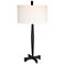 Uttermost Counteract 34 3/4" Modern Aged Black Metal Table Lamp
