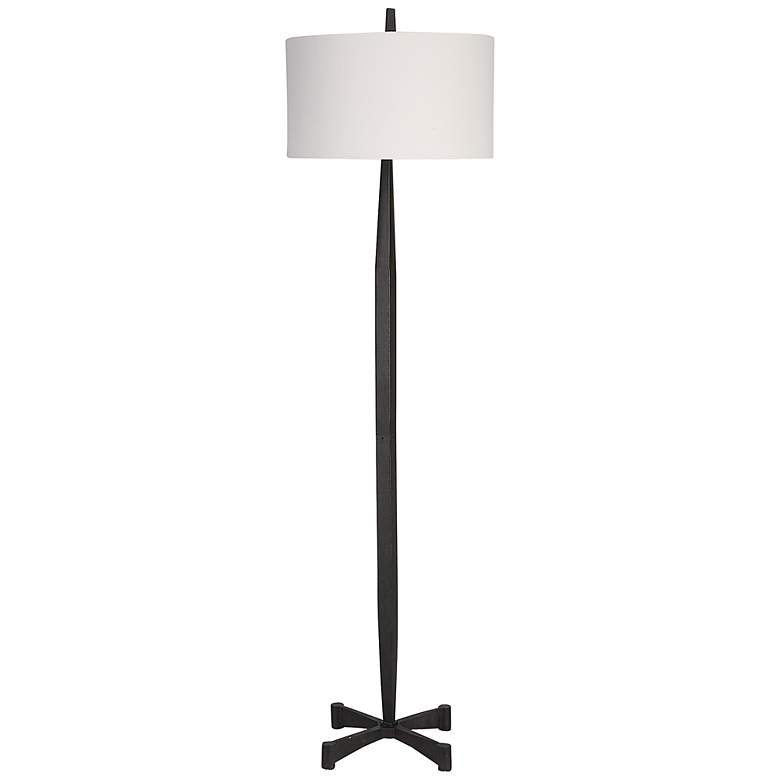 Image 2 Uttermost Counteract 67 1/2 inch Aged Black Metal Modern Floor Lamp