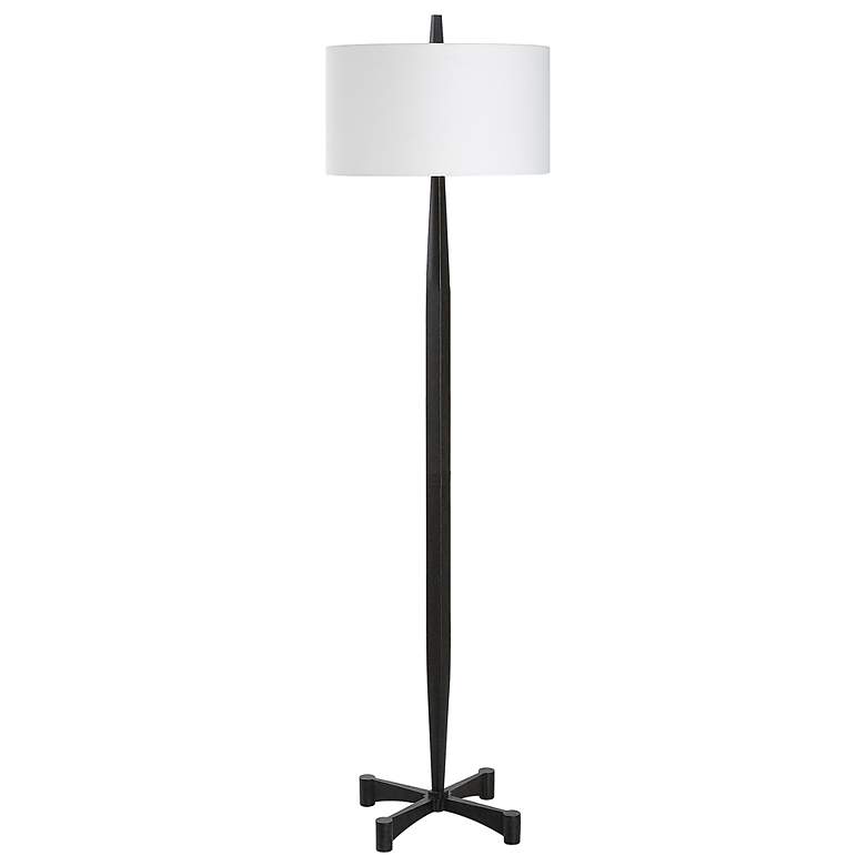 Image 4 Uttermost Counteract 67 1/2" Aged Black Metal Modern Floor Lamp more views
