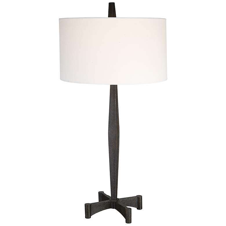 Image 2 Uttermost Counteract Aged Black Metal Table Lamp