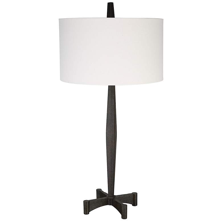 Image 7 Uttermost Counteract Aged Black Metal Table Lamp more views