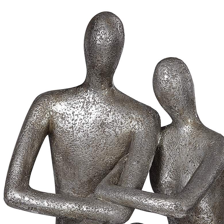 Image 4 Uttermost Courtship 19" High Antique Nickel Couple Statue more views