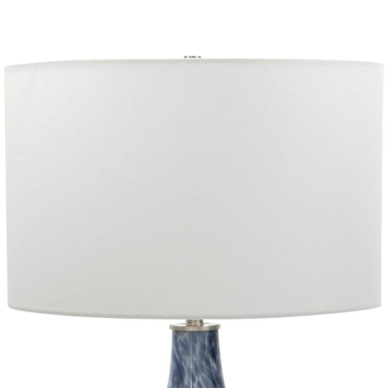 Image 3 Uttermost Cove 25 inch Blue and White Art Glass Table Lamp more views