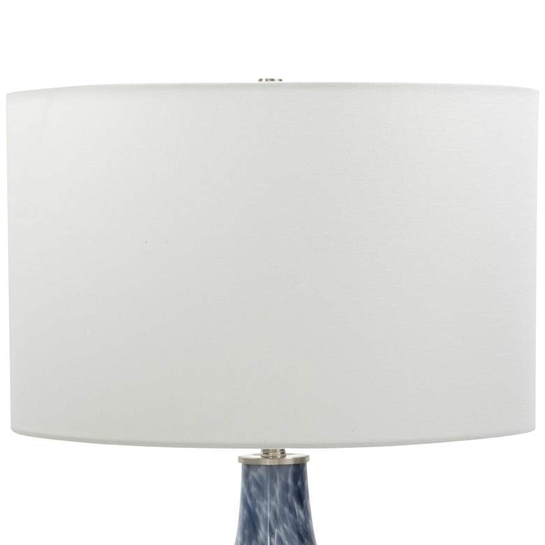 Image 3 Uttermost Cove 25" Blue and White Art Glass Table Lamp more views