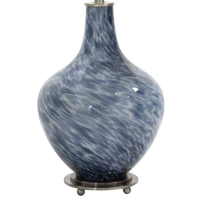 Image 4 Uttermost Cove 25" Blue and White Art Glass Table Lamp more views